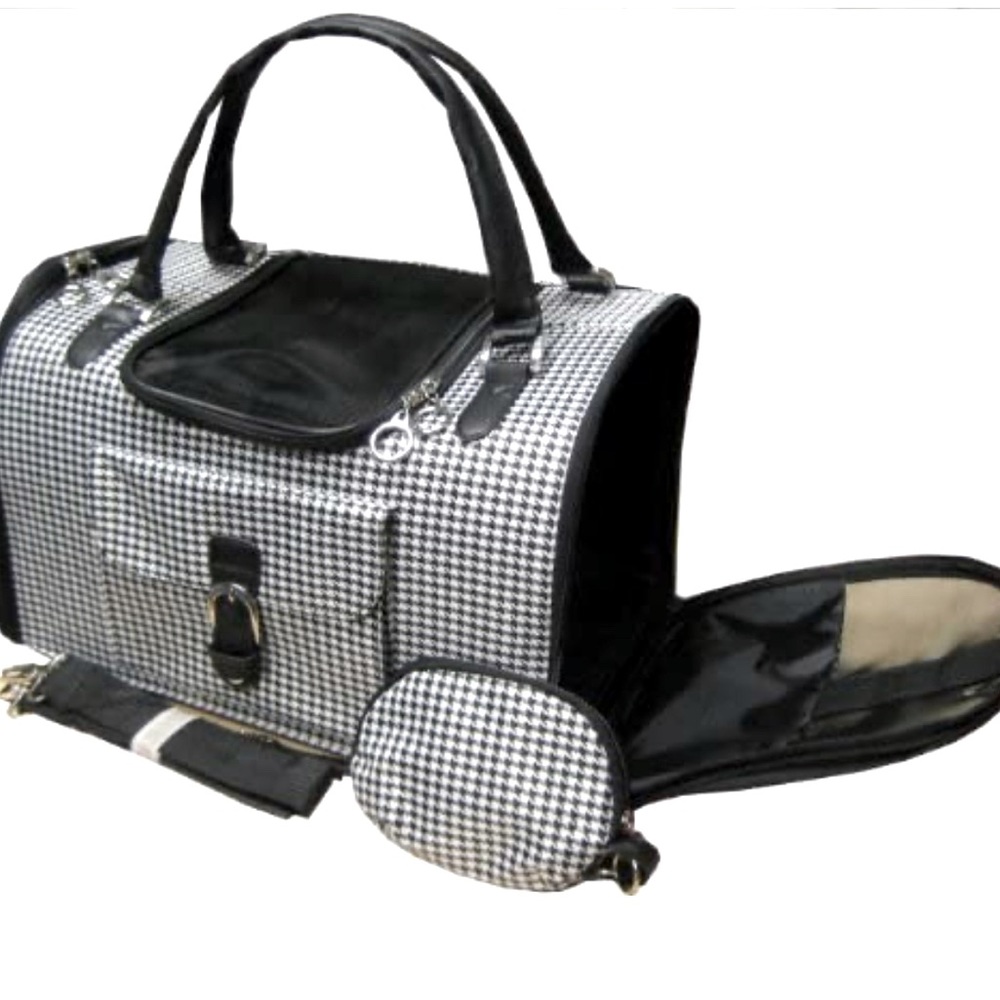 Houndstooth Dog Carrier